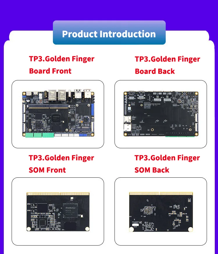 RK3576 Gold Finger SOM core board