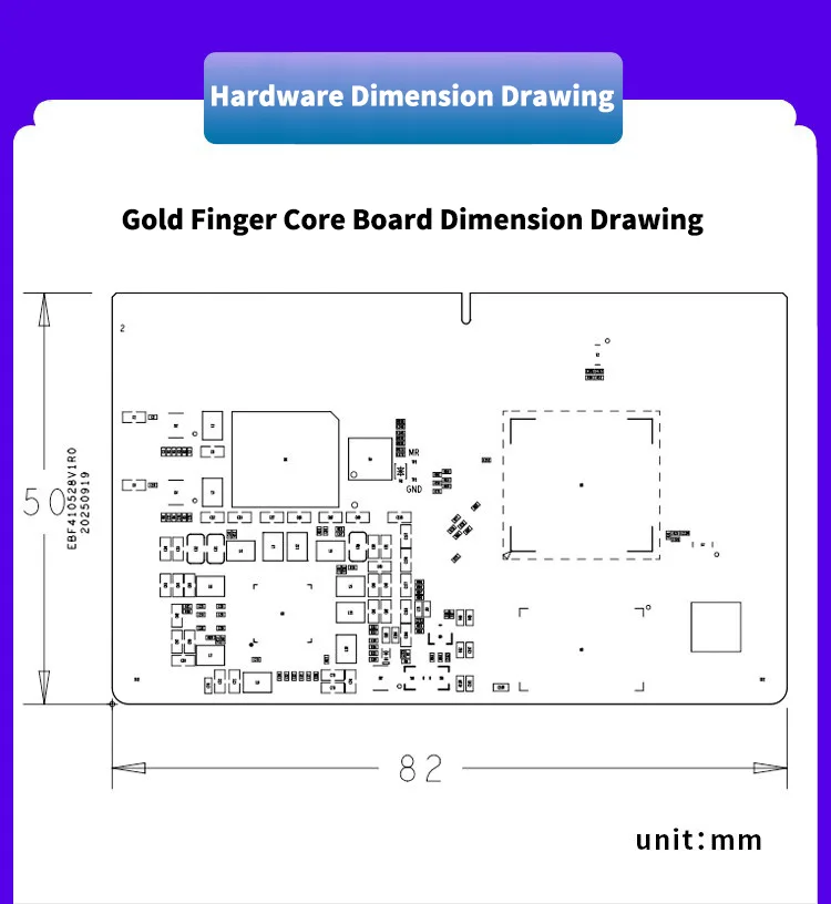 RK3576 Gold Finger SOM core board