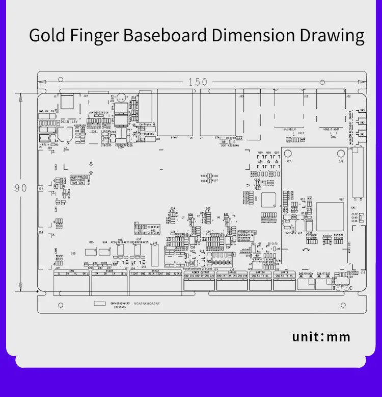 RK3576 Gold Finger SOM core board